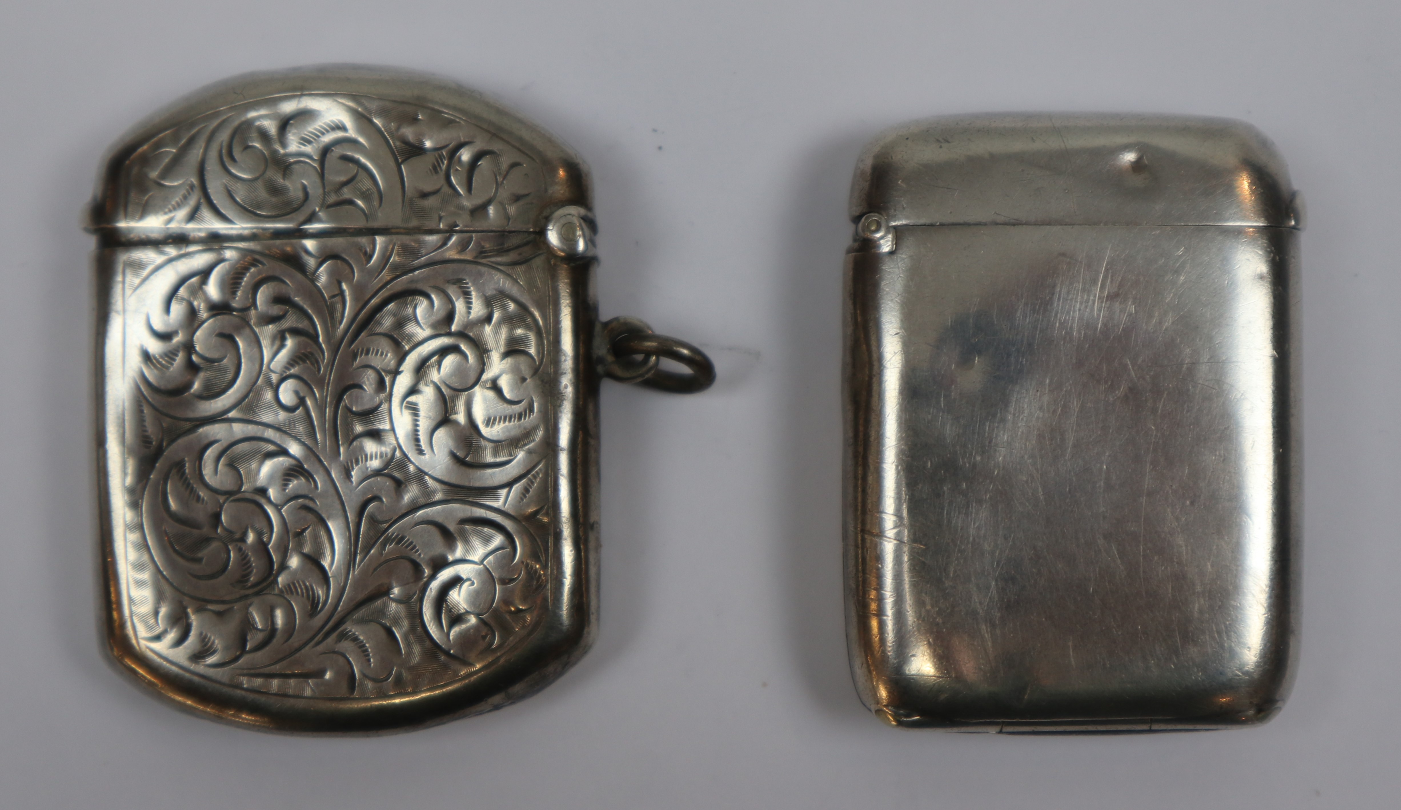 2 hallmarked silver vesta cases - Approx weight 58g - Image 2 of 2