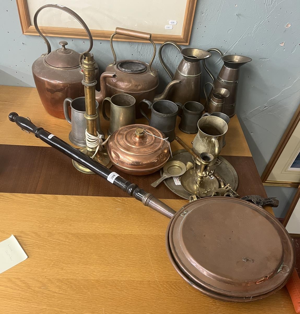 Collection of copper items