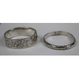 2 hallmarked silver bangles