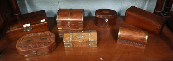 Collection of boxes to include jewellery boxes