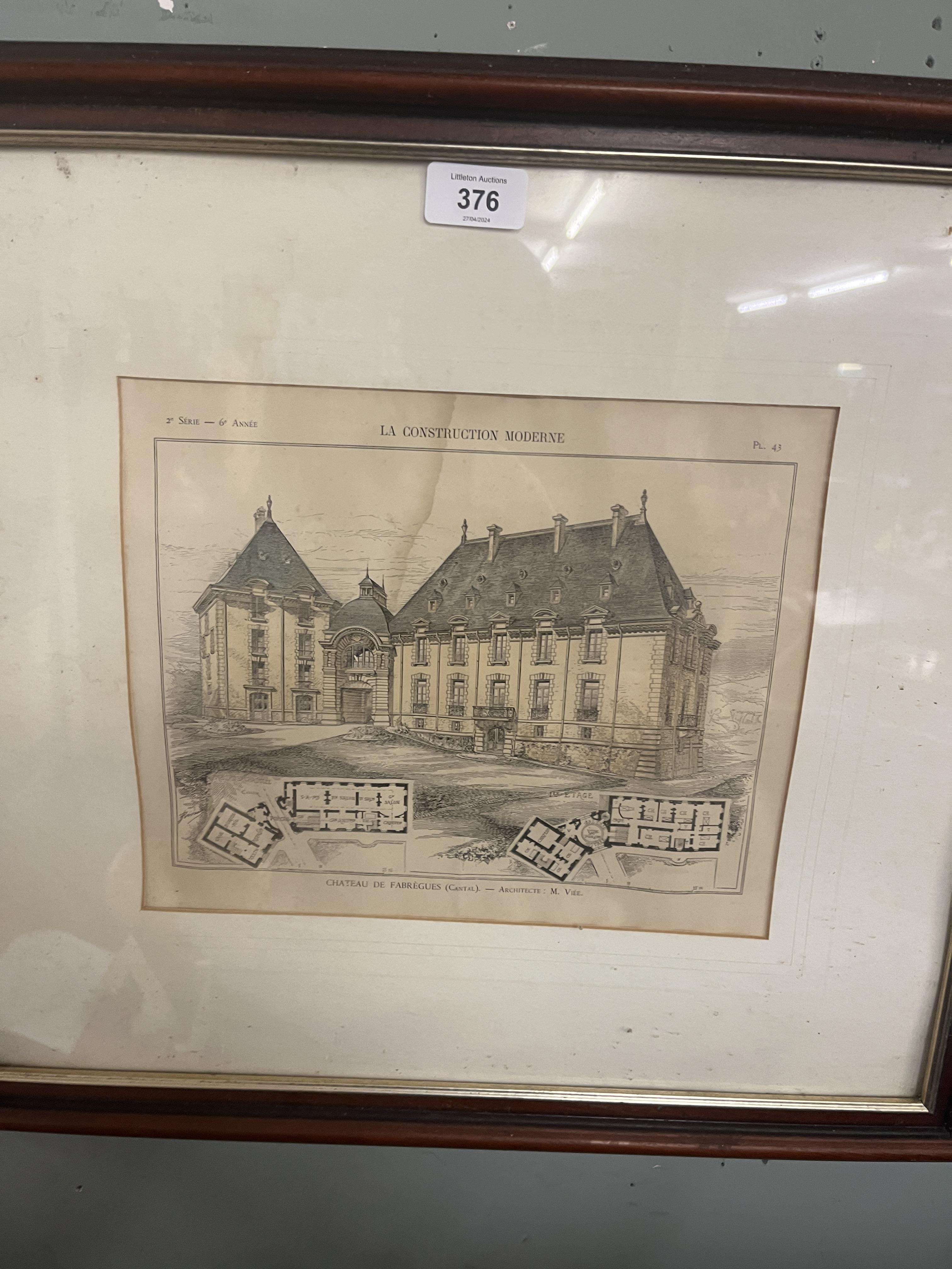 2 Victorian architectural prints - Image 2 of 3