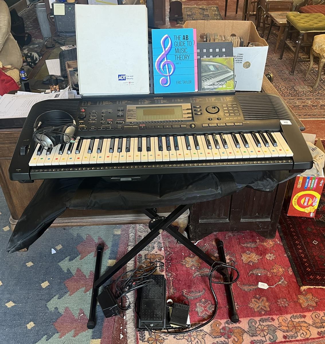 Yamaha keyboard PSR630 complete with stand, cove, instructions etc