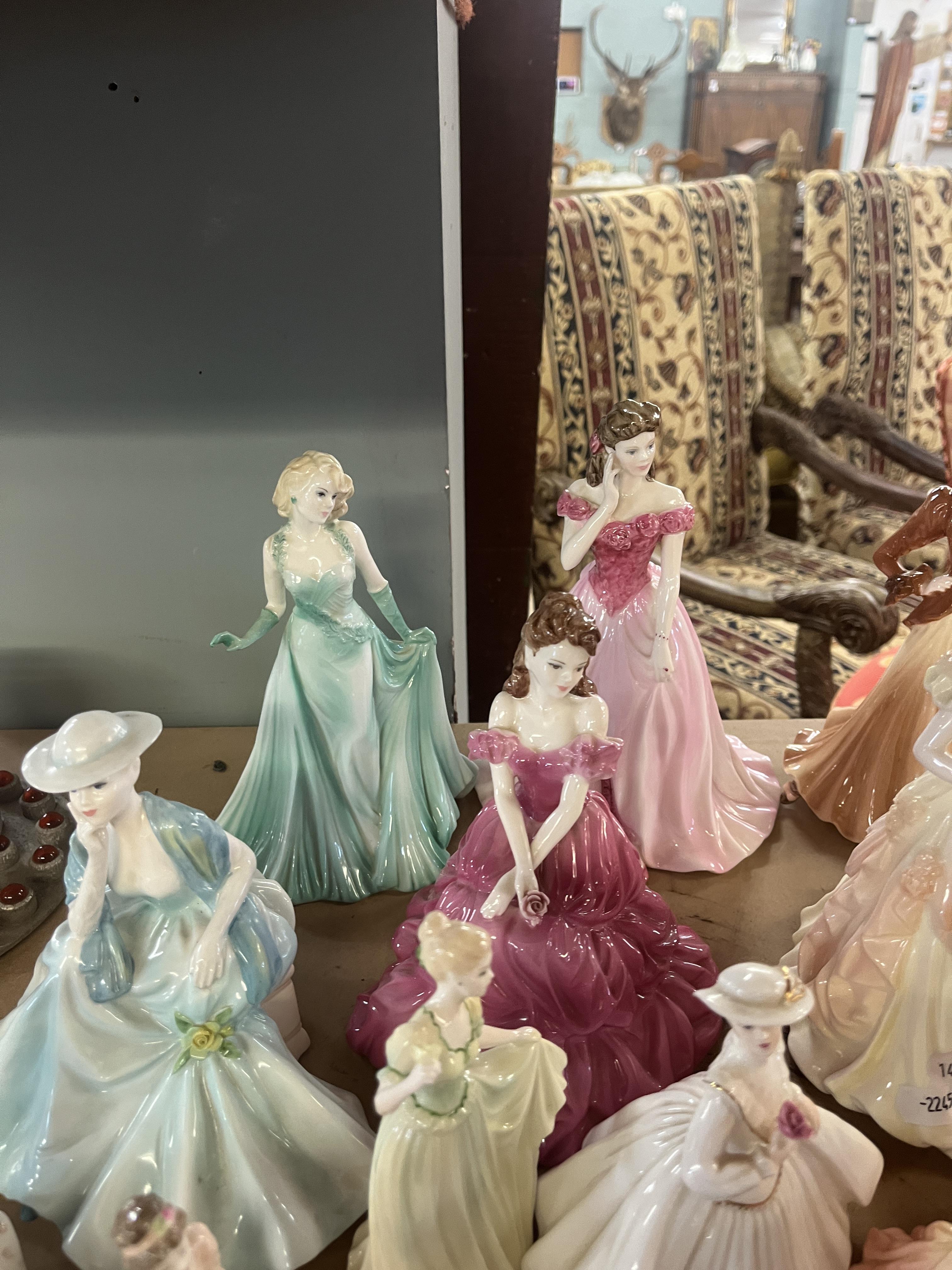 Large collection of Coalport figurines (1 A/F) - Image 4 of 7