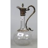 Silver plated Victorian claret jug