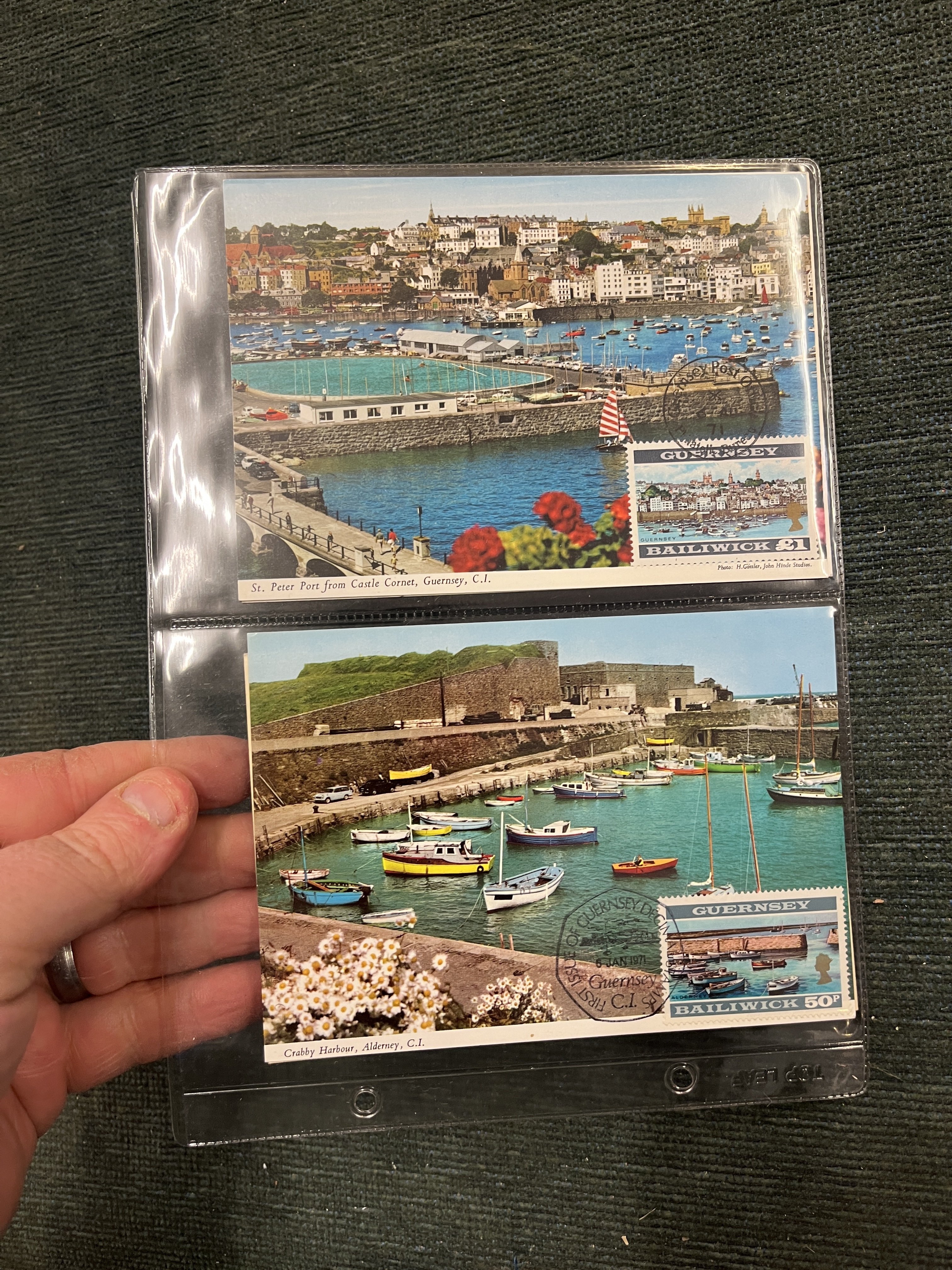 Postcards - Great Britain. Guernsey range of postcards with relevant stamps to £1 franked picture - Image 2 of 6