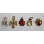 5 9ct gold charms