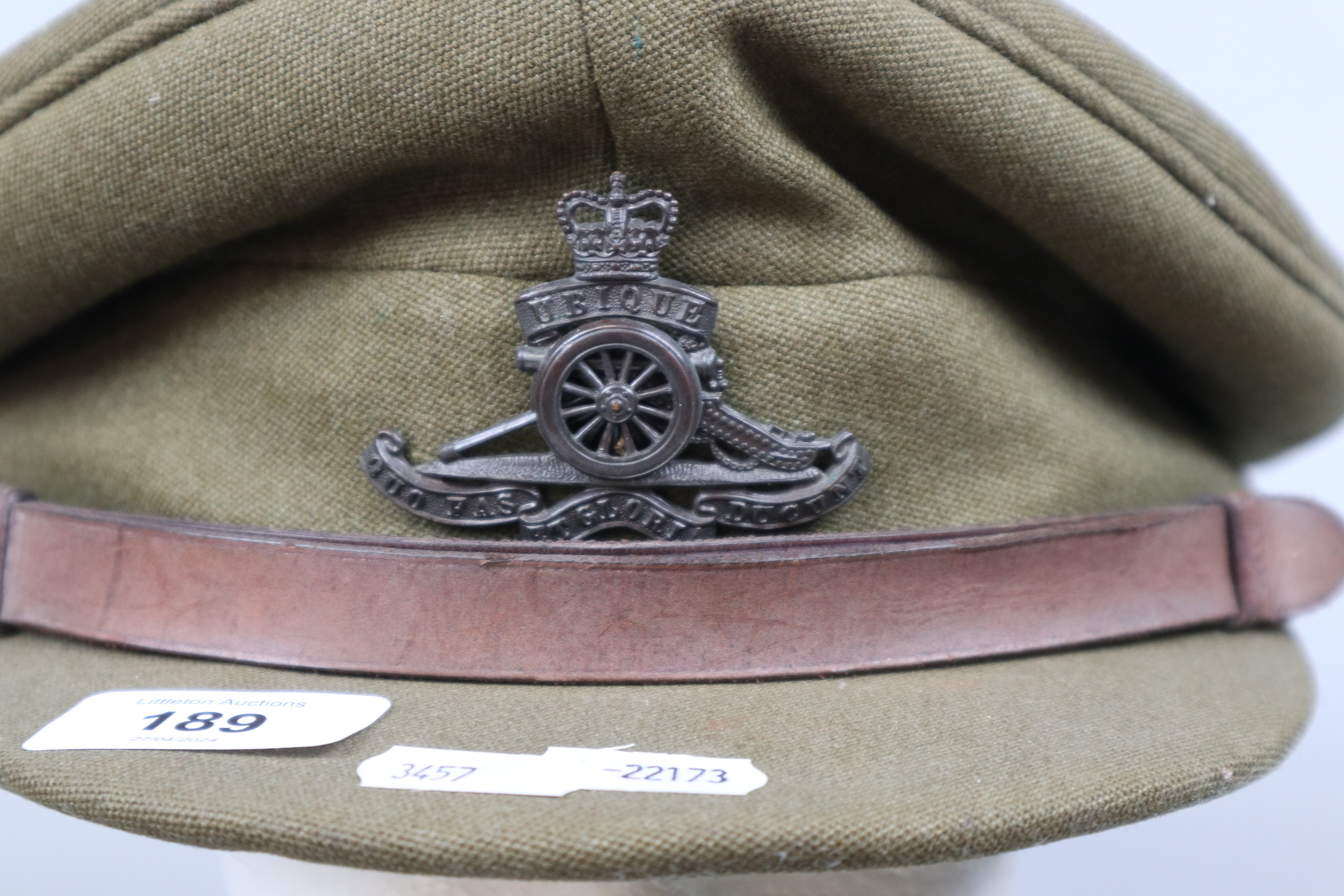WWI officers army cap - Royal Artillery - Image 4 of 6