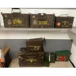 Collection of ammo boxes etc