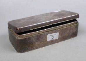 Hallmarked silver cigarette box