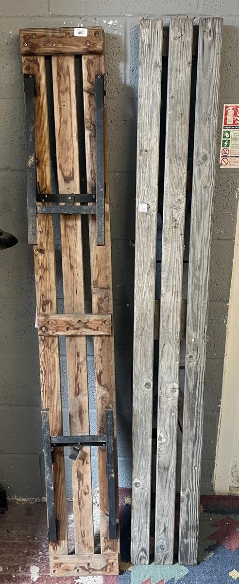 Pair of vintage wooden trestles
