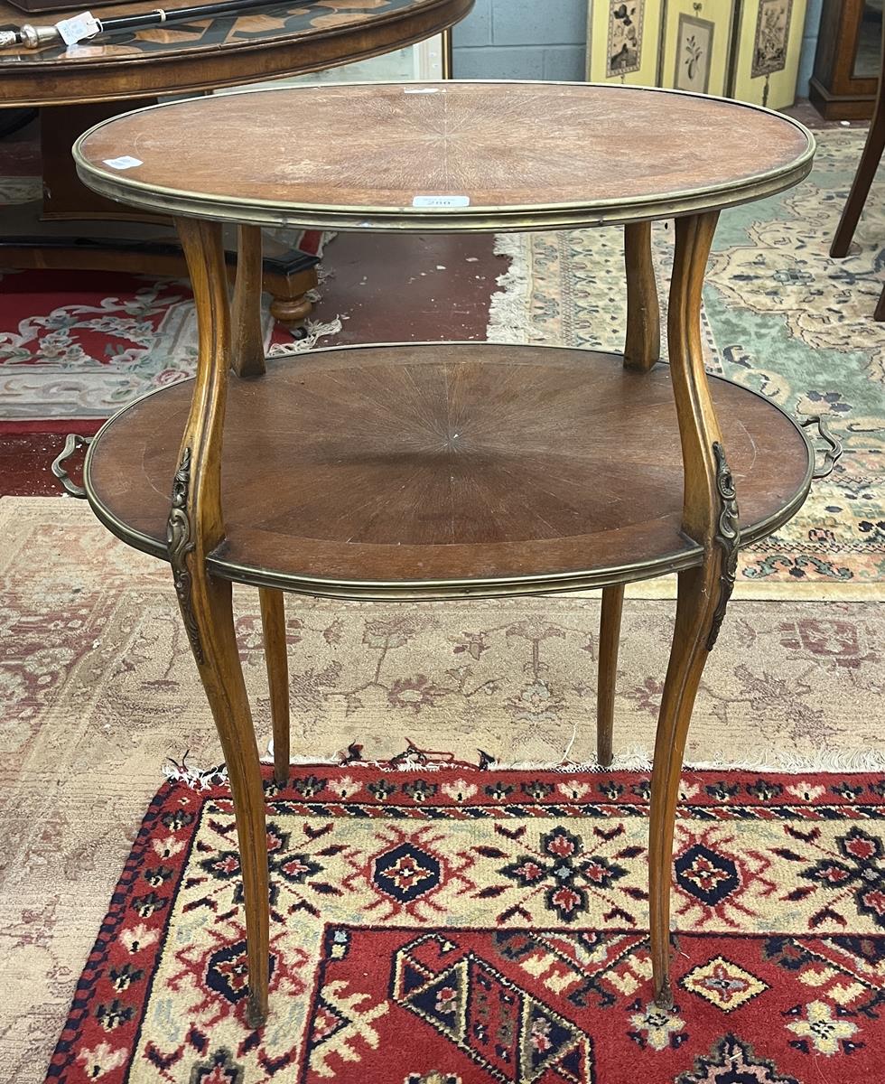 2 tier occasional table with ormolu mounts