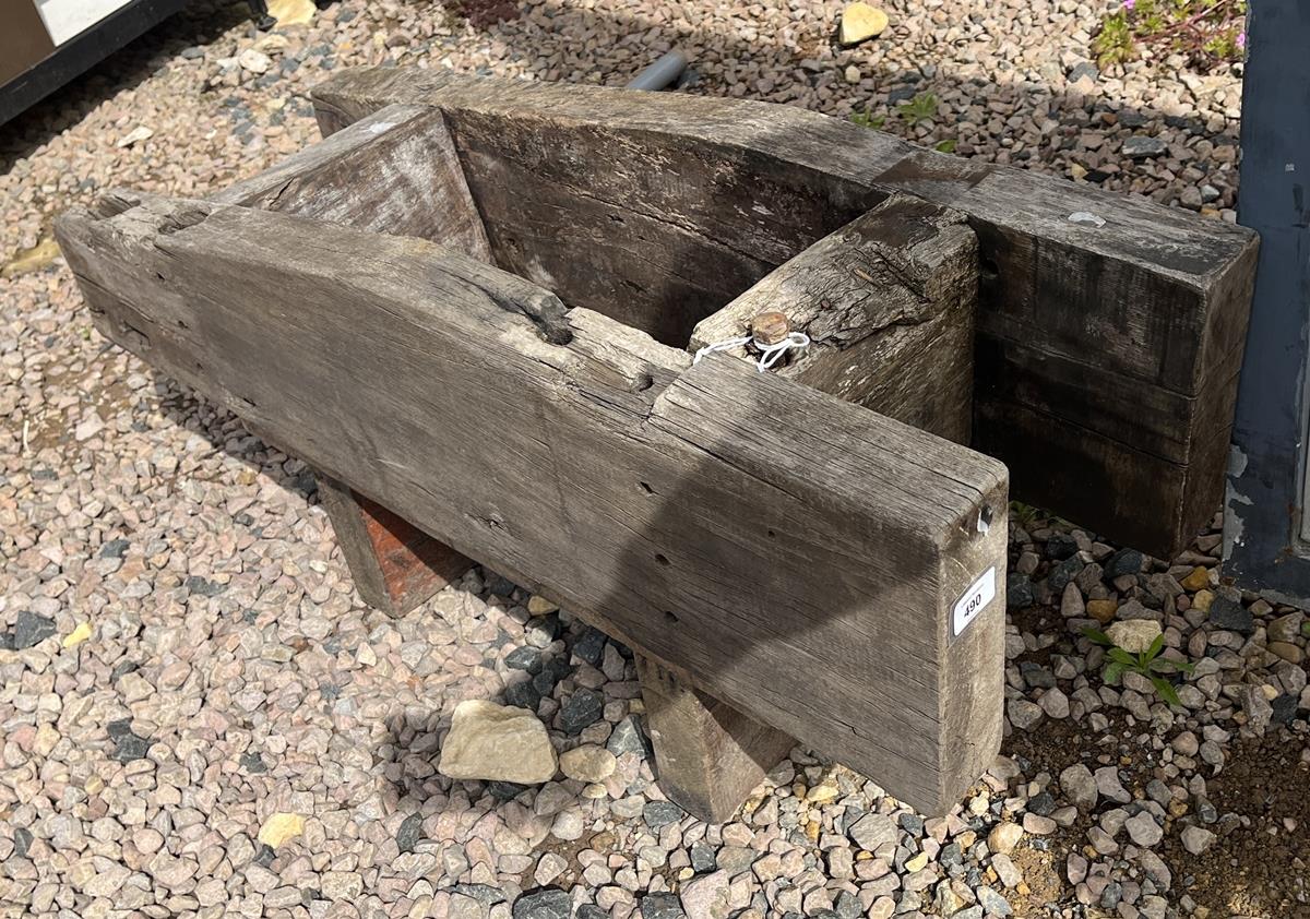 Rustic wooden planter