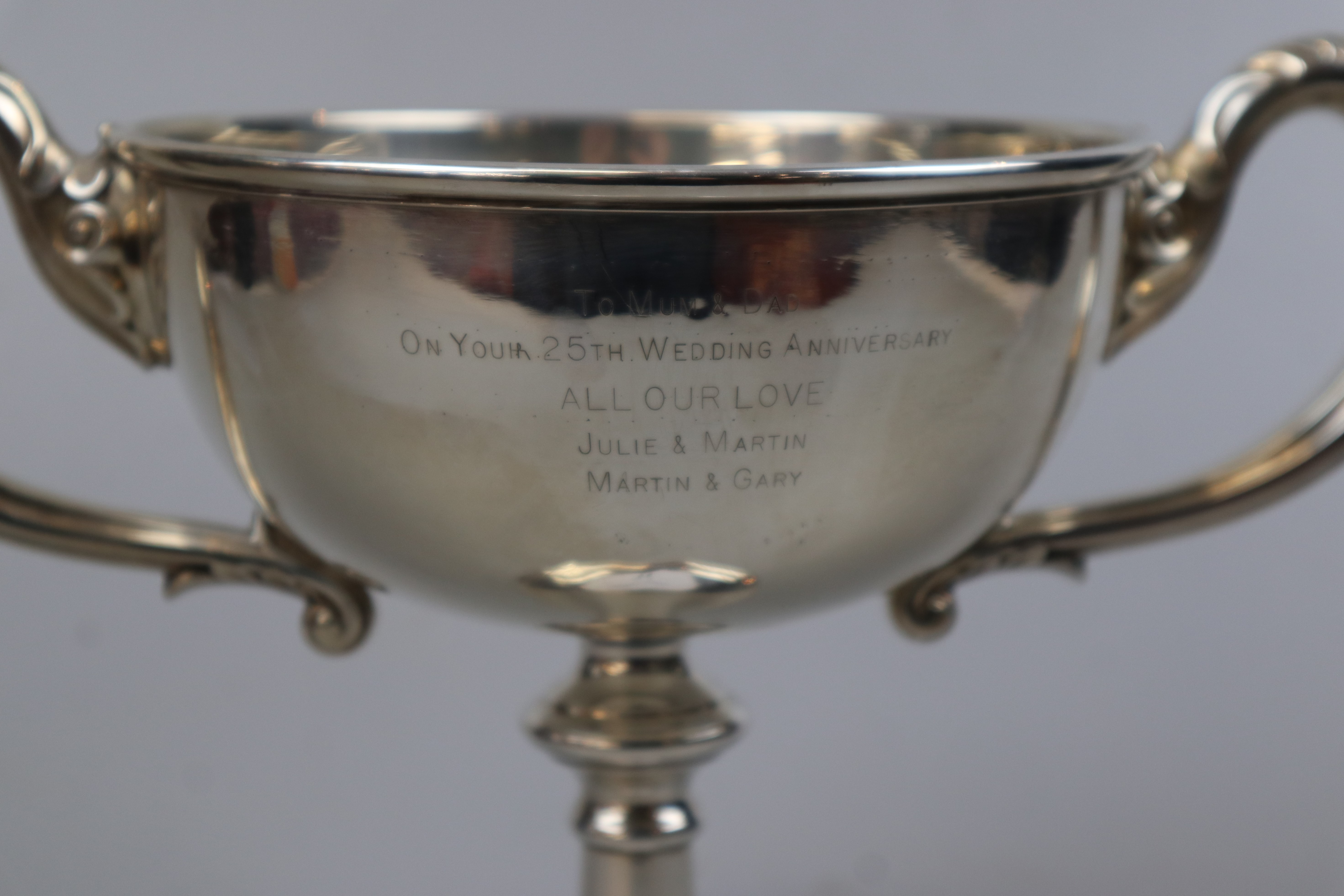 Hallmarked silver trophy - Approx silver weight - 357g - Image 3 of 3