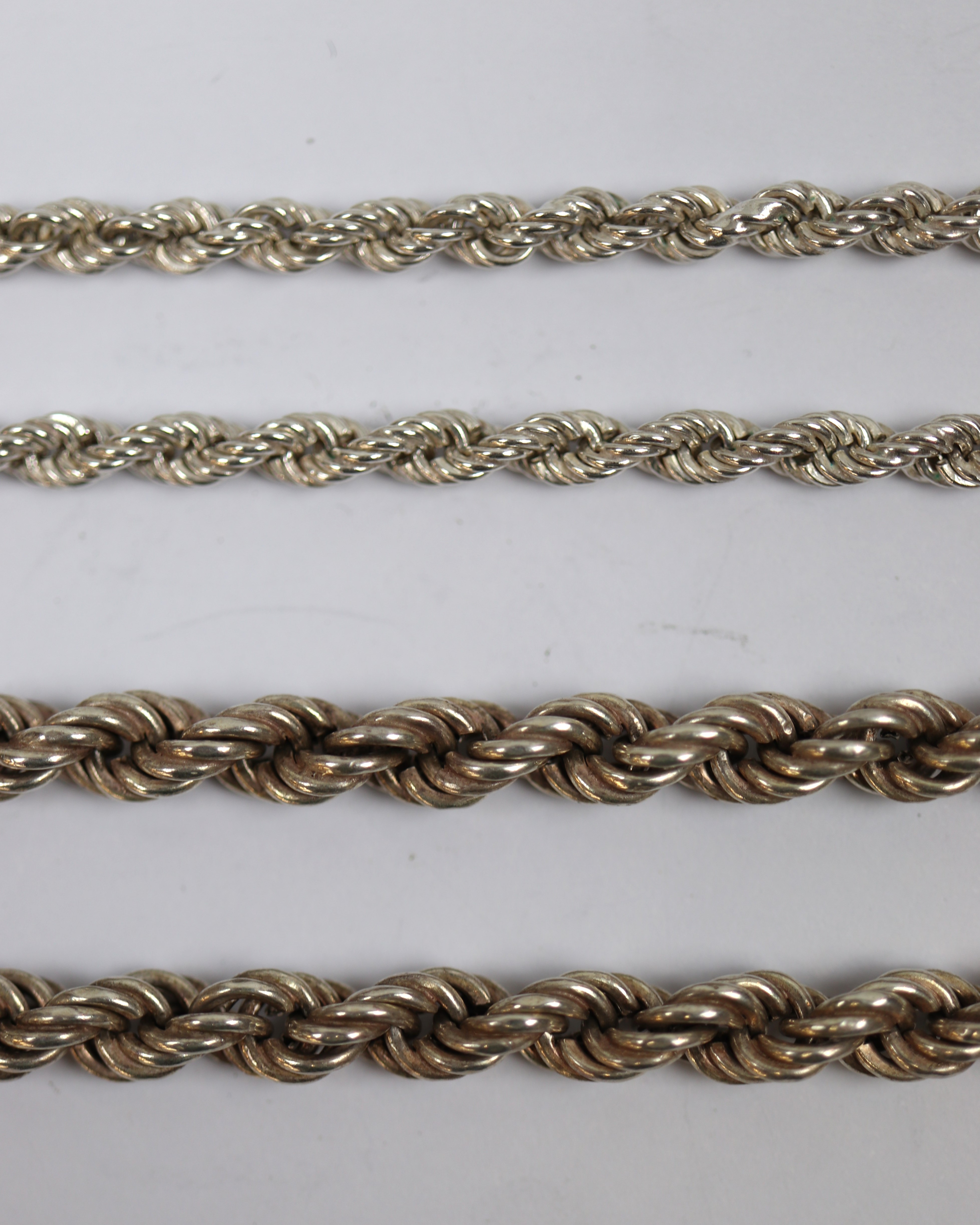 2 silver rope necklaces - Image 2 of 2