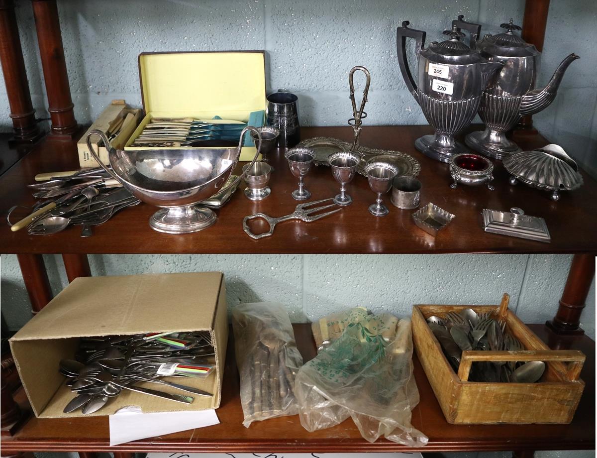 Large collection of silverplate & flatware