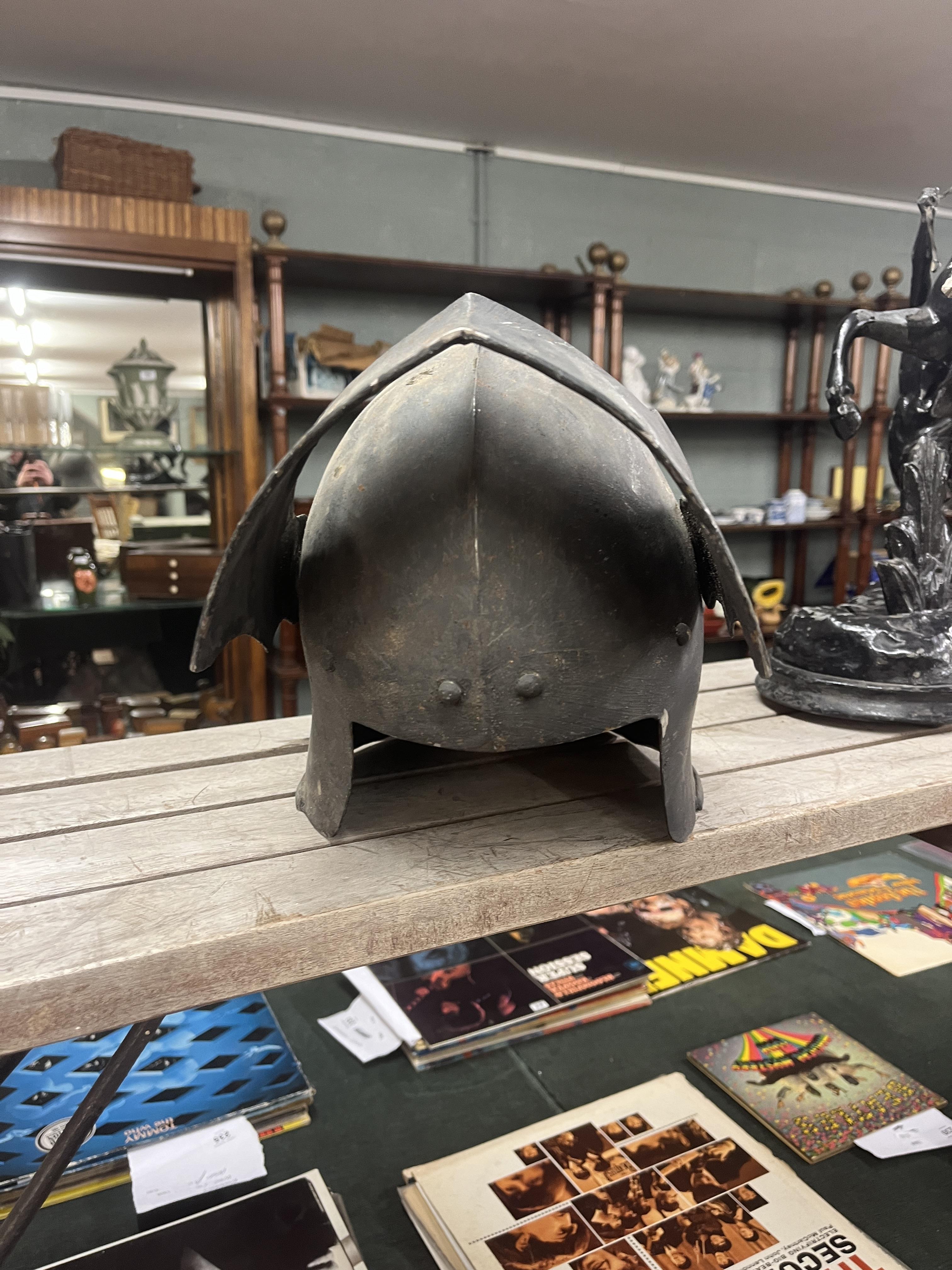 Reproduction medieval sallet style helmet - Image 2 of 3