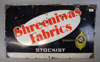 Original enamel sign - Shreeniwas Fabrics