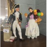 2 Royal Doulton figurines - The Captain & Biddy Penny Farthing