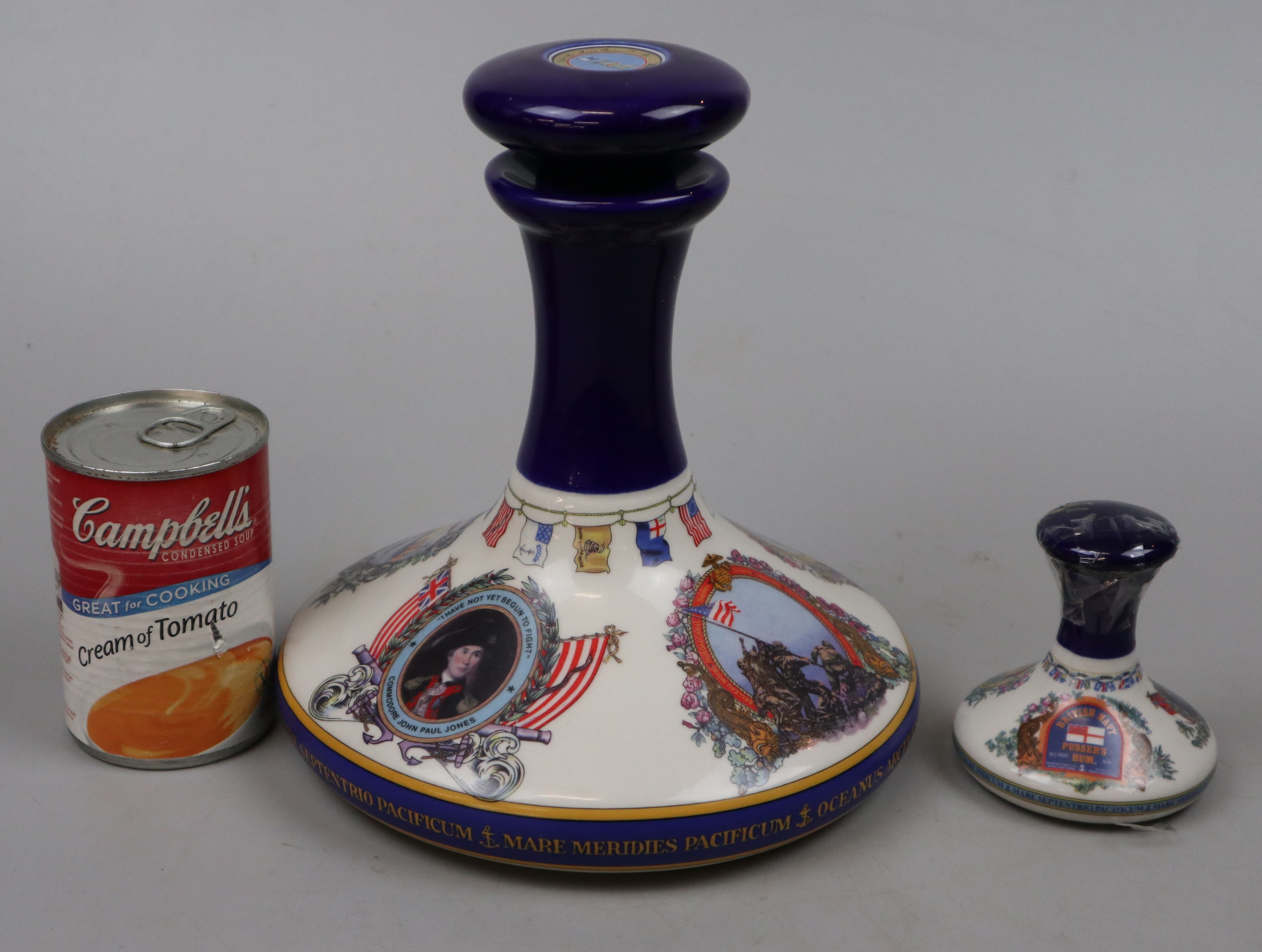 Large Pusser's rum US Navy and Marine Corps ships decanter together with a small Pusser's rum - Image 2 of 5