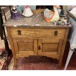 Marble topped washstand - Approx size: W: 76cm D: 43cm H: 86cm