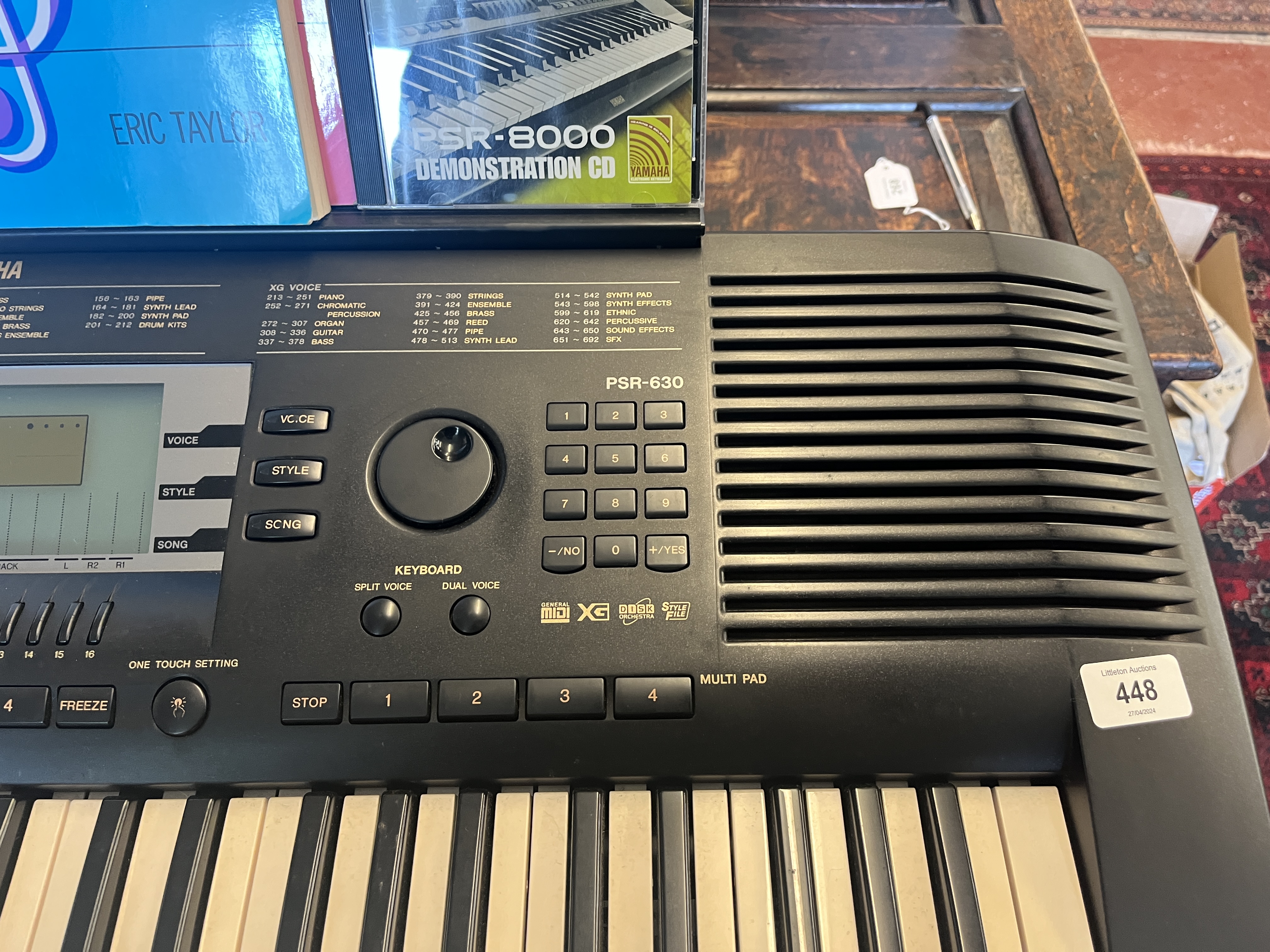 Yamaha keyboard PSR630 complete with stand, cove, instructions etc - Image 6 of 8