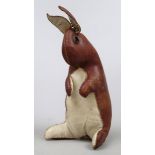 Vintage leather Omersa style rabbit