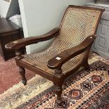 Victorian gentleman's bergère steamer chair