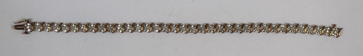9ct gold diamond tennis bracelet