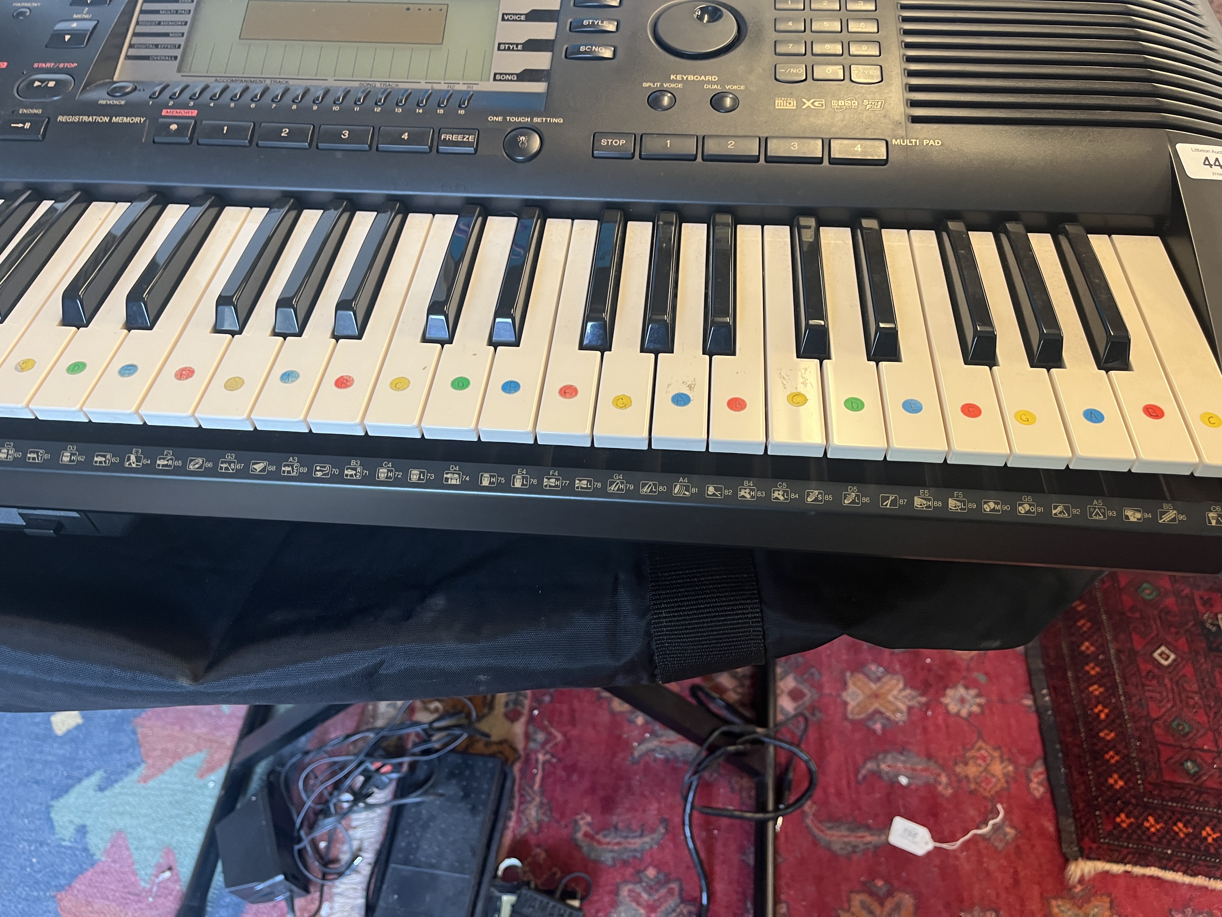 Yamaha keyboard PSR630 complete with stand, cove, instructions etc - Image 7 of 8