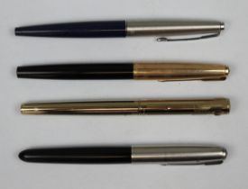 3 Parker pens together with 1 Sheaffer