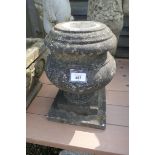 Antique stone planter pedestal
