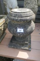 Antique stone planter pedestal