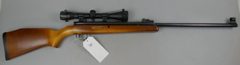 Webley & Scott air rifle with scope