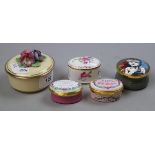Collection of trinket boxes to include Halcyon Days
