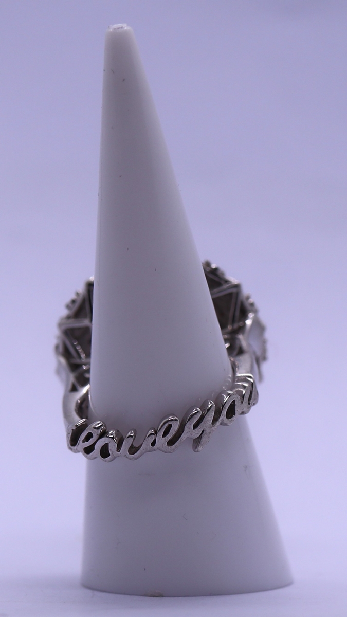 Silver & diamond ring with platinum overlay to include COA - Image 3 of 3