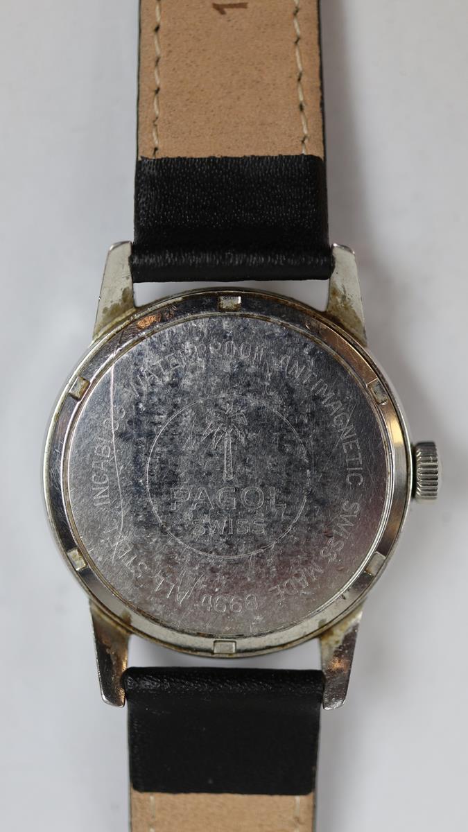 Vintage Swiss made Pagol manual date watch working - Image 3 of 3