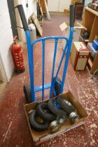Sack truck with spare tyres