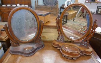 2 Victorian vanity mirrors