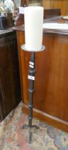 Wrought iron candlestick