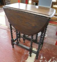 Small oak gateleg table