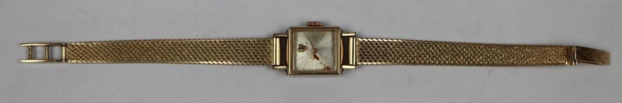 Delano gold watch - 18ct gold hallmarked strap with rolled gold bezel