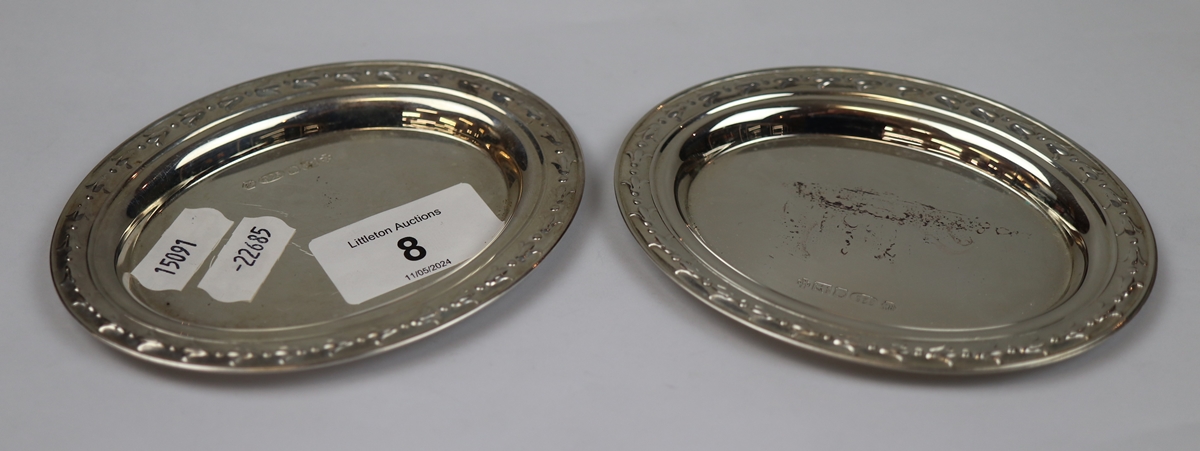 Pair of hallmarked silver pin dishes - Image 2 of 2