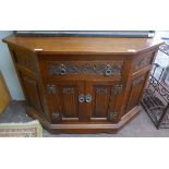 Carved oak cabinet