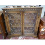 Glazed display cabinet - Approx size: W: 107cm D: 31cm H: 108cm