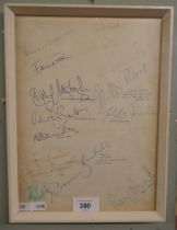 Framed signatures - Edmond Fox, Richard Attenborough, Yehudi Menuhin etc