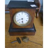 Inlaid mantel clock in working order