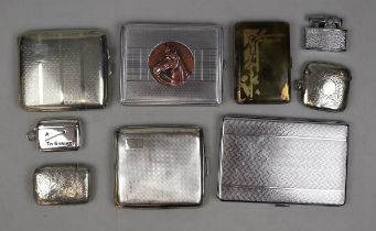 Collection of cigarette cases, vesta cases etc