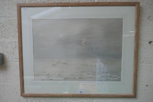 Roland Vivian Pitchforth RA ARWS - Seaside Watercolour Large - Approx image size: 57cm x 40cm