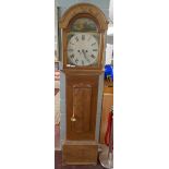 Pine long cased clock