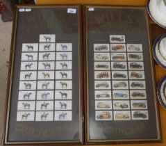 3 framed cigarette card collections